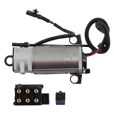 Air Suspension Compressor + Solenoid Valve For Audi A6 C5 4B 2001-2005 4Z7616007