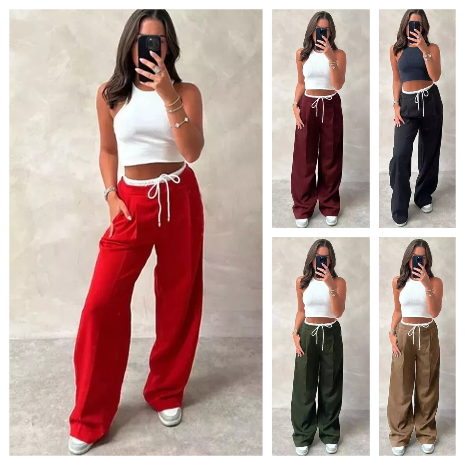 【BAON】Utef Adjust Summer Banding Wide Pants Banding Pants | NAIN Korean Women's Clothes Online