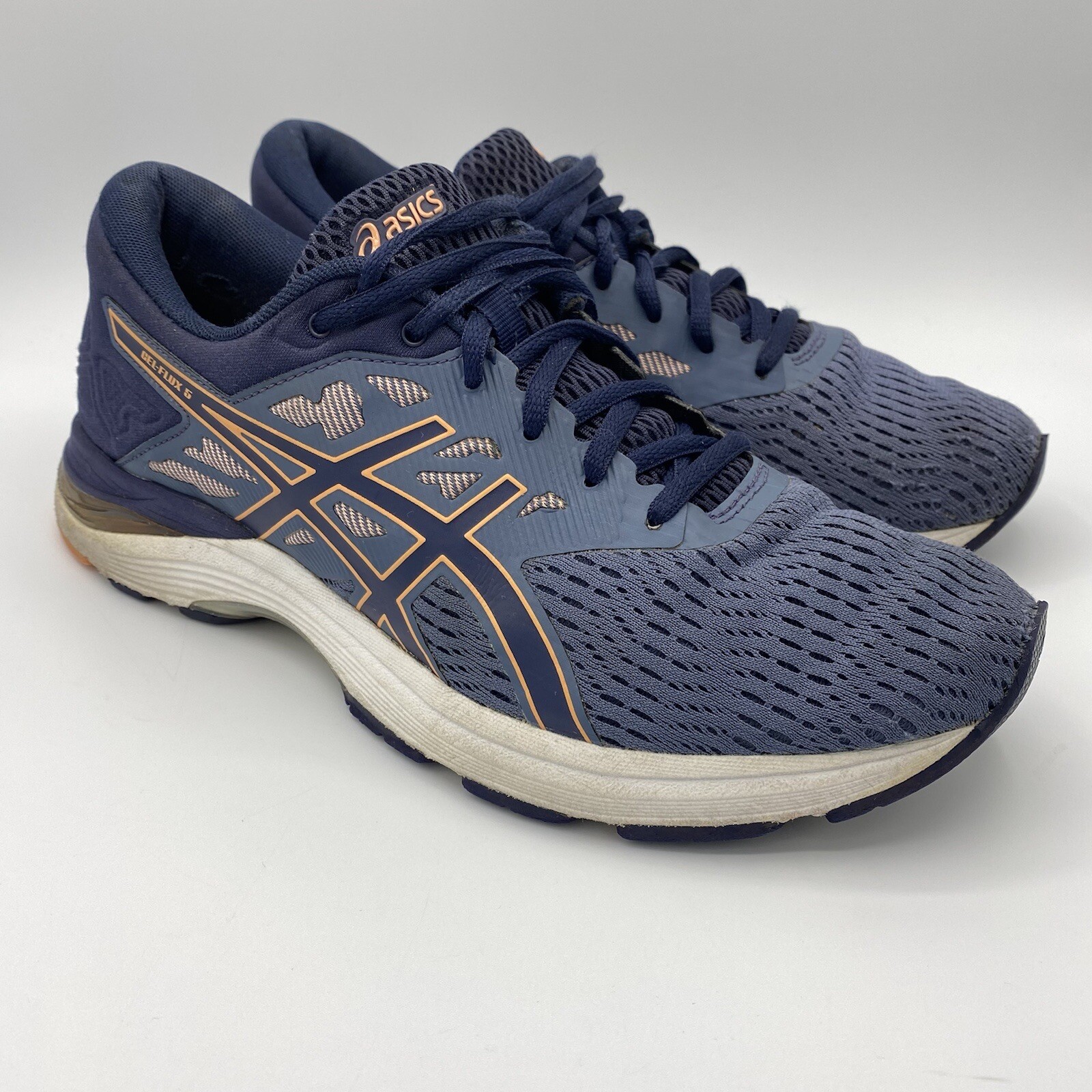 ASICS Gel-Flux 5 Womens Running Shoes T861N Size 8.5 Blue Peach: купить с  доставкой из США, цена 3 010 руб - (353387985319)