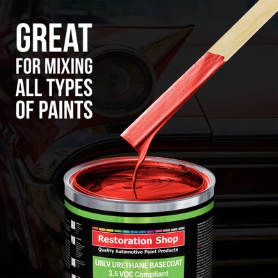 Craft Paint 12" Inch Wood Stirrers Mix Epoxy resin Paint Mixing - 100 Sticks