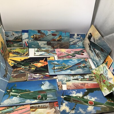 1950-60 s Airplane Model Kits BOX LIDS ONLY Lot Of 38 Large Variety + Ephemera