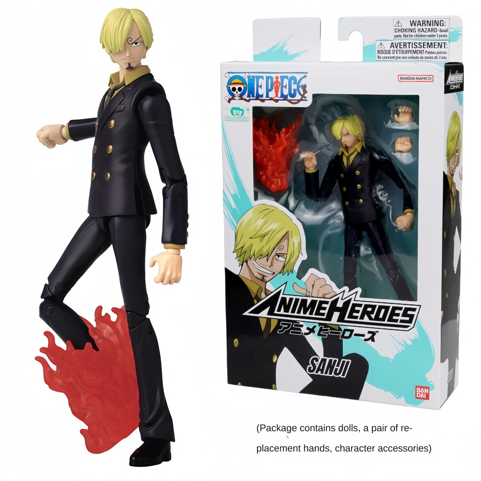 16CM Genuine BANDAI One Piece SANJI Original Boxed Action