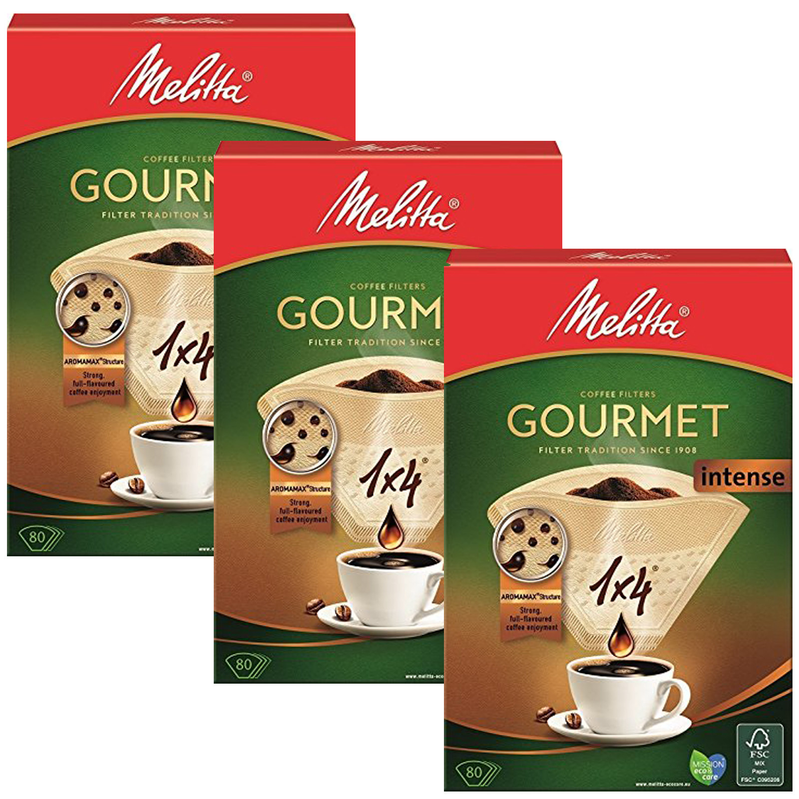 MELITTA 1x4 Gourmet Intense Coffee Maker Machine Filter Paper Cone