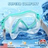 Supertrip Adult Swim Goggles Swimming Goggles with Nose Cover Elastic Fabric Strap Tempered Glass Snorkeling Gear for Adults