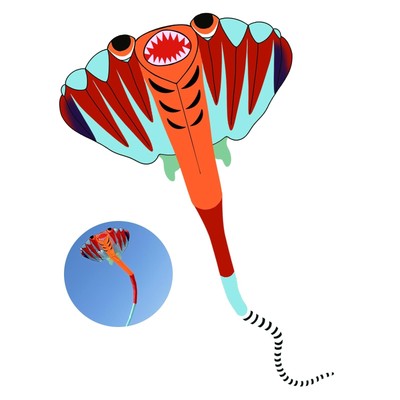 41ft Stingray Kite for Adults and Kids Large & Beach Kite with Reel, Giant Ki...