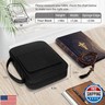 Bible Covers for Men and Women, Bible Case Carrying Church Bag with Book Stand, Bible Bag with Handle, Zipper and Multi-Pockets for Scripture Study Bible Protector (Black)