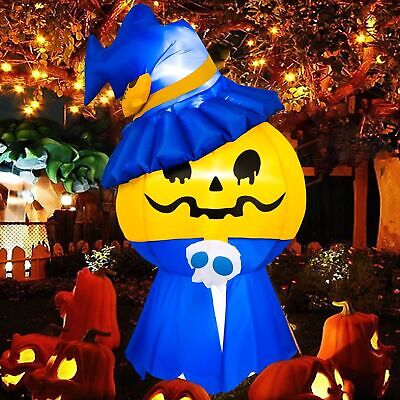5FT Blow up Halloween LED Light Inflatable Pumpkin Outdoor Home Yard Decoration