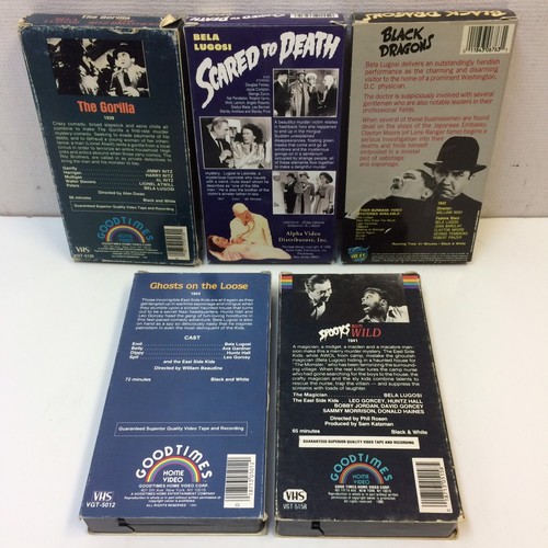 Lot of 5? BELA LUGOSI Horror VHS Scared to Death The Gorilla Black Dragons