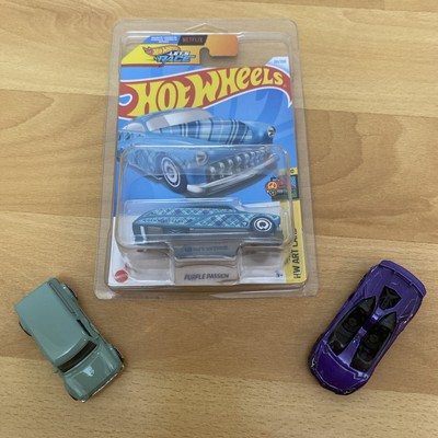 New Hot Wheels TREASURE HUNT ''HW Art Cars'' PURPLE PASSION 7/10 + 2 Main Loose