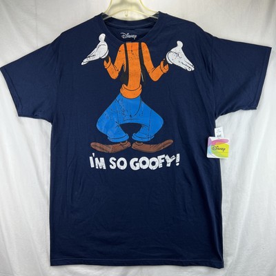 Disney Im So Goofy Shirt Adult Large Navy Blue Short Sleeve Crew Neck Men Women