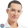 OCCI CHIARI Large Reading Glasses Men 1.75 Thick Square Big Head Readers 1.0 1.25 1.50 1.75 2.0 2.25 2.50 2.75 3.0 3.5(Clear,1.75)