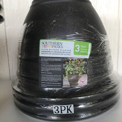 Southern Patio flower pots 13 X14  black NEW