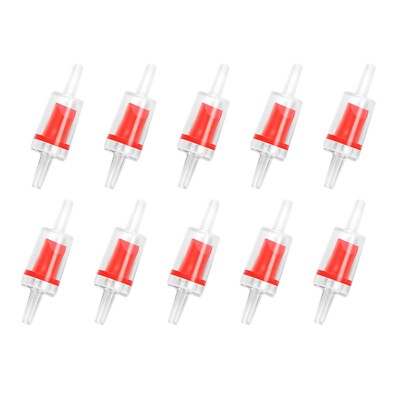 10 PCS Aquarium One Way Non-Return Check Valve Fish Tank Co2 System Air Pump Red