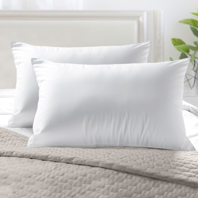 Elegant Comfort Retreat Solid Cotton Shell Hotel Pillows, Ge