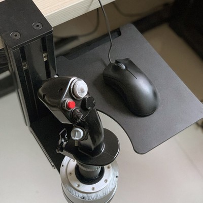 For Thrustmaster Hotas X56 VKB Flight Joystick Keyboard Mouse Mount Plate Black