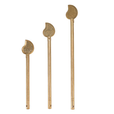 3PCS Cabinet Key Latch Leaf Shaped Cabinet Locking Pin Brass Chinese Latch