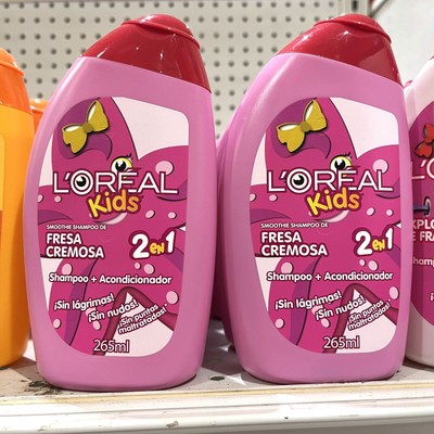 2X L'Oreal Kids Shampoo Extra Gentle 2 in 1 Strawberry Smoothie Shampoo 9oz Each