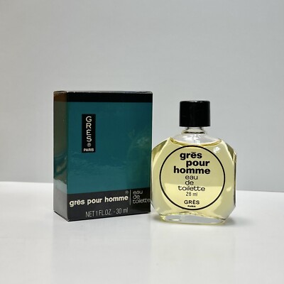 GRES POUR HOMME EDT 1oz-28ml Splash Travel Mini Sample-Discontinued-Vintage (D01