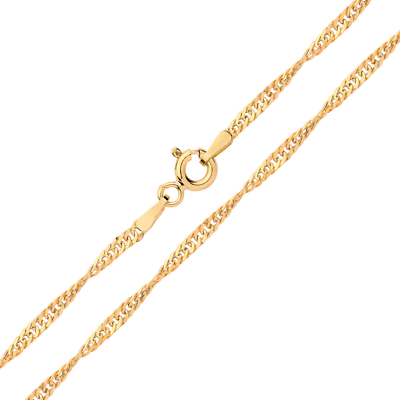 9ct Gold Womens Singapore Long Link Chain Necklace Ladies 16 18 20
