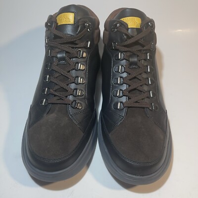Samuel Hubbard Men's 10 M Performance Walker Hi-Top Brown Suede Leather Sneaker