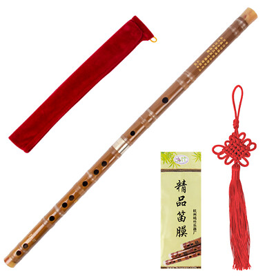 Traditionell Handgefertigt Musikinstrument Bambus Flute Dizi E Tasten Steckbar