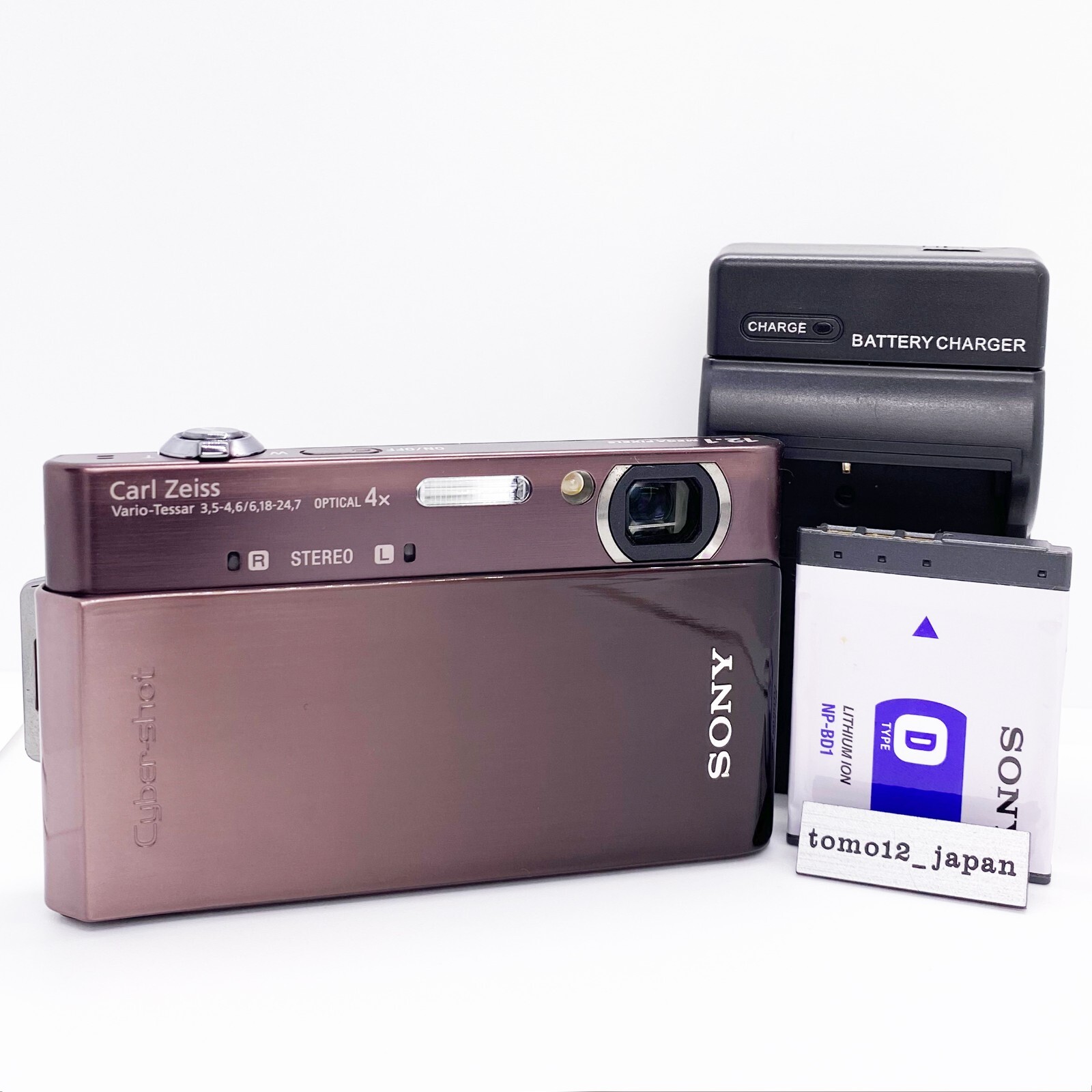 SONY Cyber-shot DSC-T77 ブラウン SONY DSC-T77 Brown Cyber Shot 4.0x Optical Zoom Digital