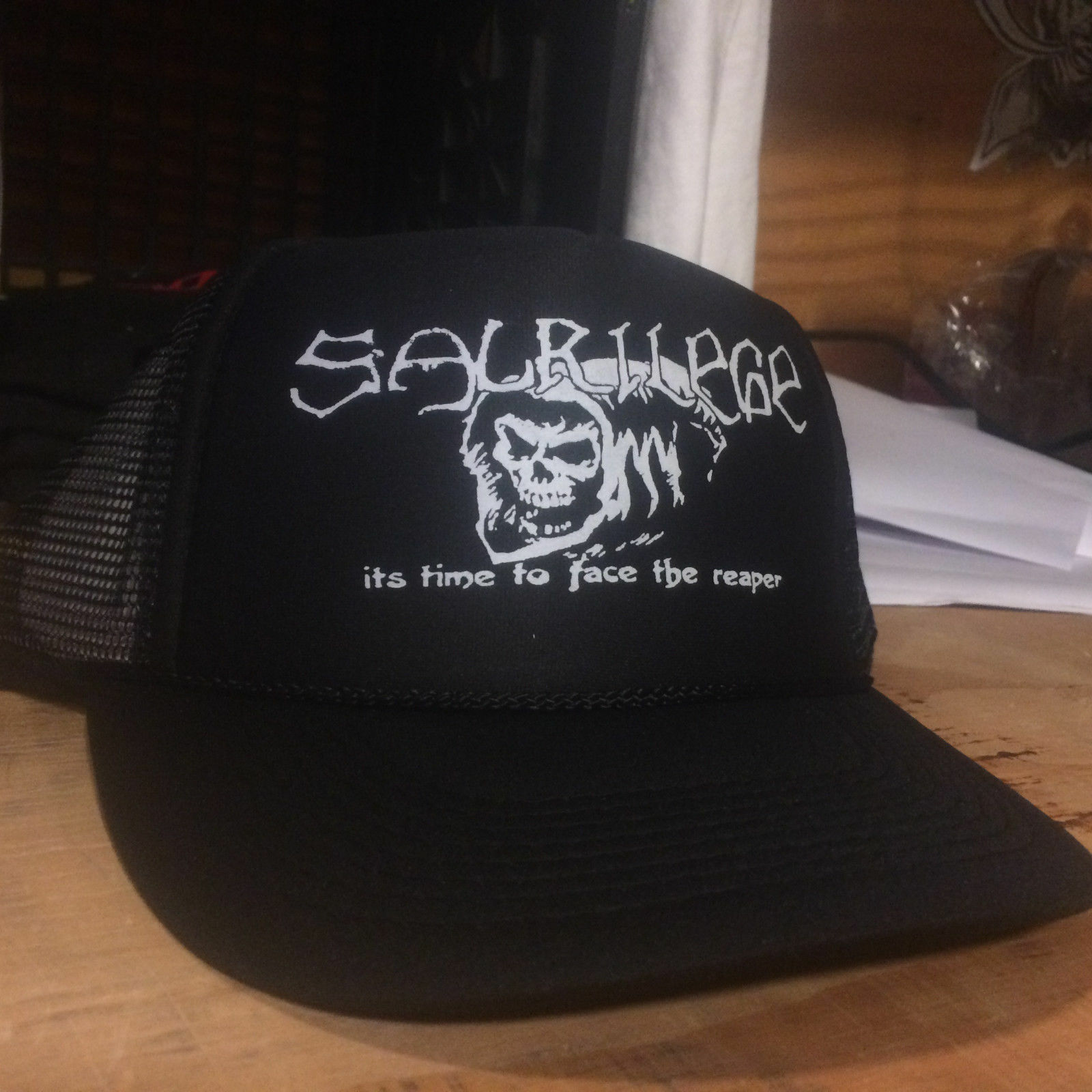 帽子 theredthread S logo cap scarlet black THEREDTHREAD / ザレッドスレッド】S logo cap scarlet