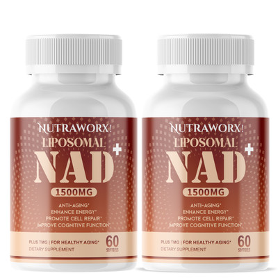 Nutraworx Liposomal NAD+ Supplement 1500mg - NAD Supplement (Pack Of 2)