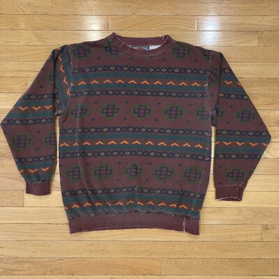 Vintage American Eagle Sweater Adult Medium Pullover Sweater Aztec Tribal