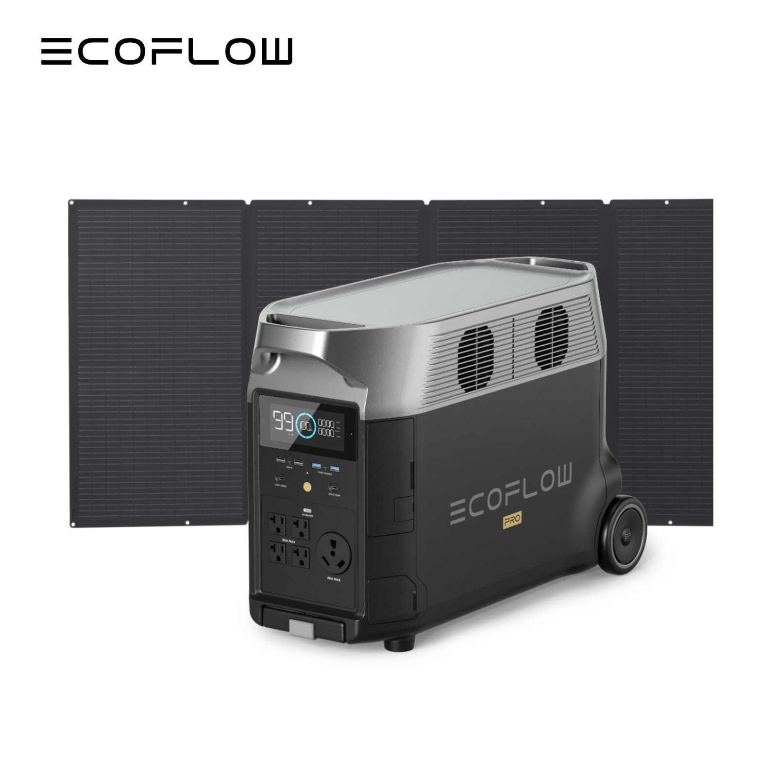 EcoFlow DELTA Pro 3600Wh Portable Power Station+400W Solar Panel Solar Generator