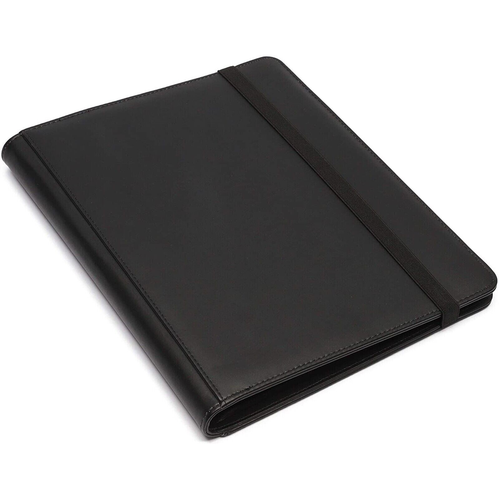 360 Card Pocket Binder with Strap 9 Pocket Trading Cards Album Folder, Black