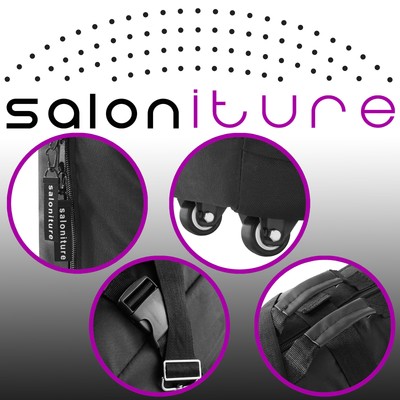 Portable Massage Table Carry Case, Carrying Bag with Wheels and Storage Pockets