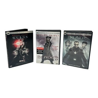 BLADE TRILOGY DVD Lot: Blade / Blade II / Blade Trinity Wesley Snipes 1 2 3