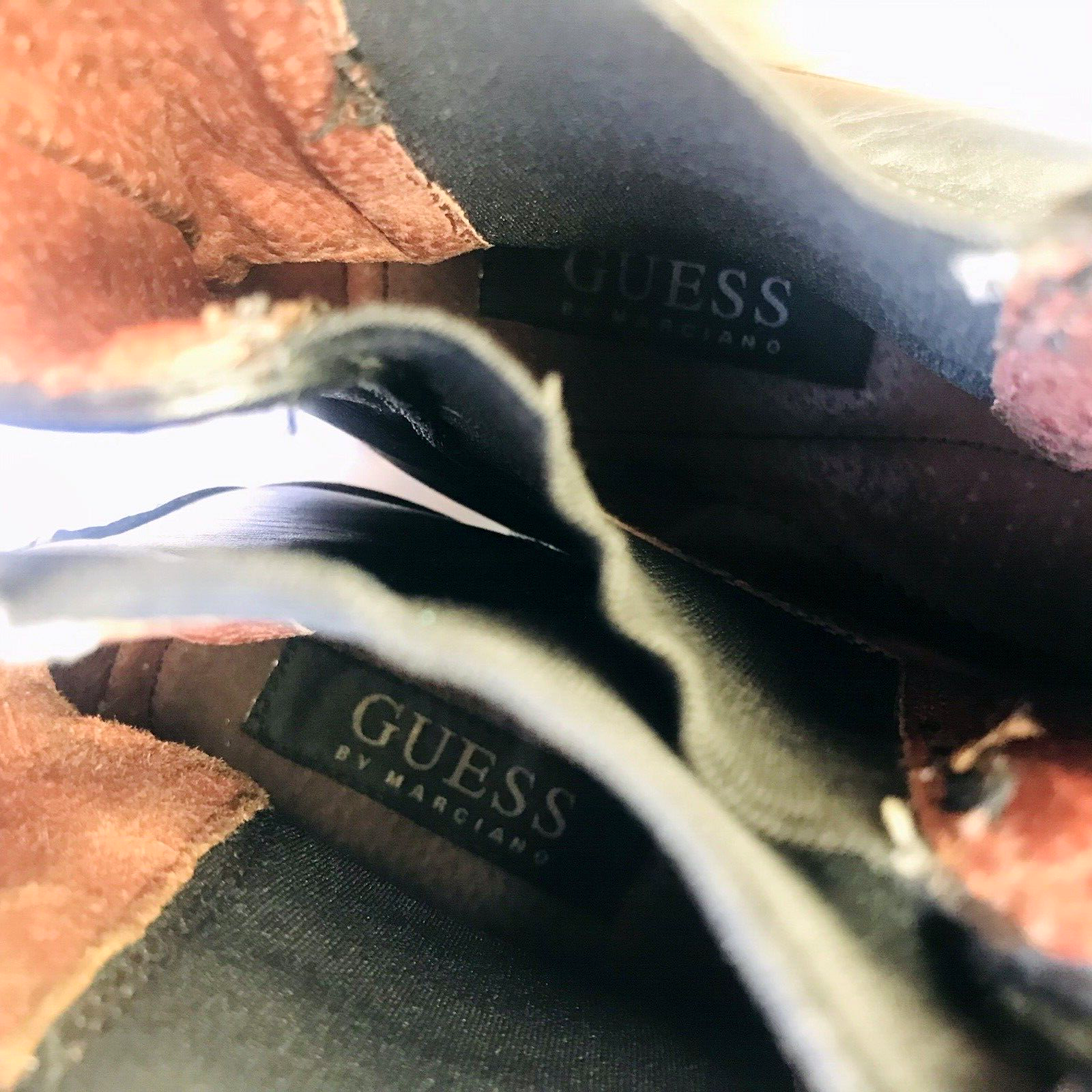 Vintage Guess Boot 10 Chelsea Beatles Ankle Chukka Cameo Black Leather 1970s Men