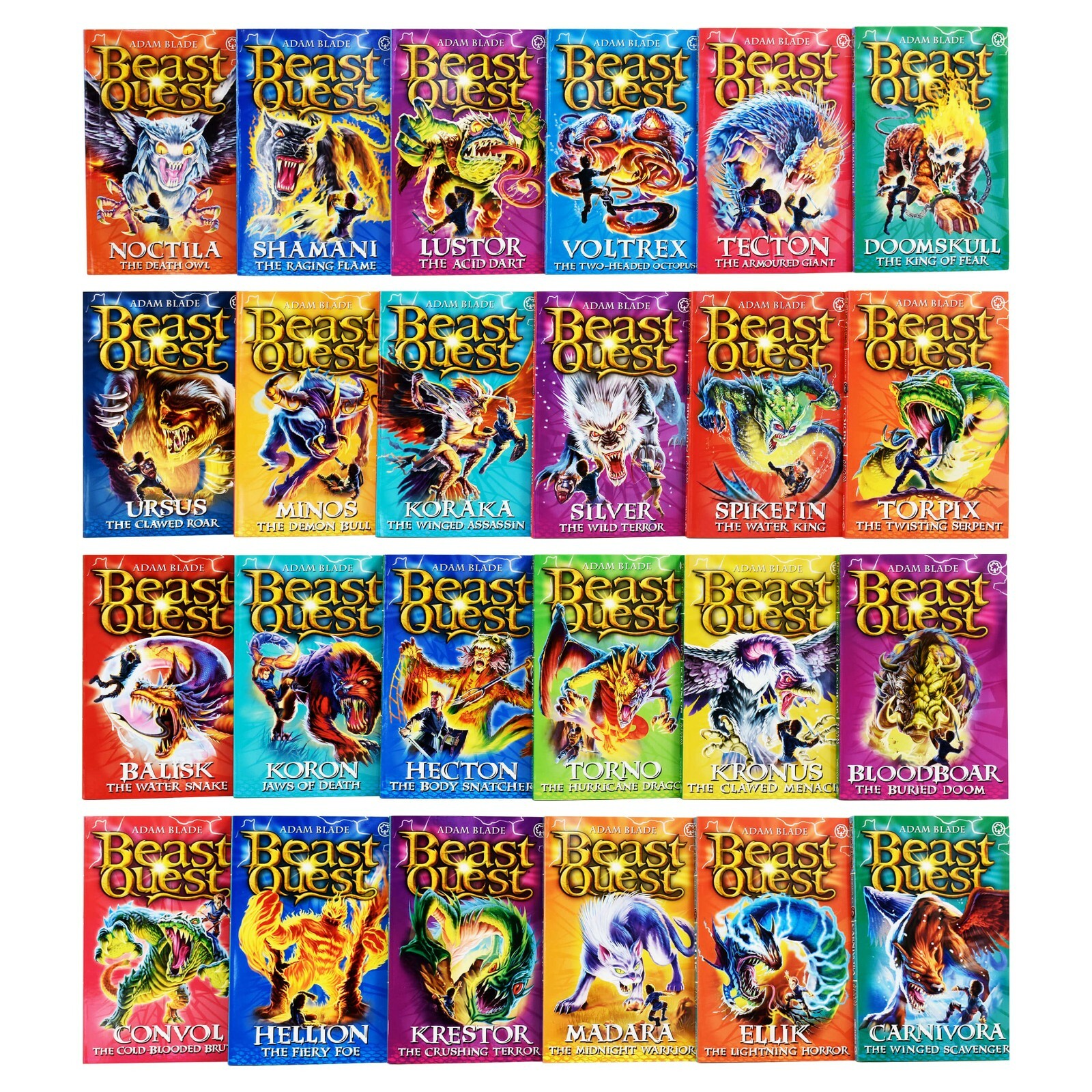 Beast Quest Series 7 To 10 - 24 Books By Adam Blade – Ages 7