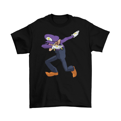 Dabbing Waluigi T-Shirt Unisex Adult Funny Sizes Mario Odyssey Nintendo Switch 