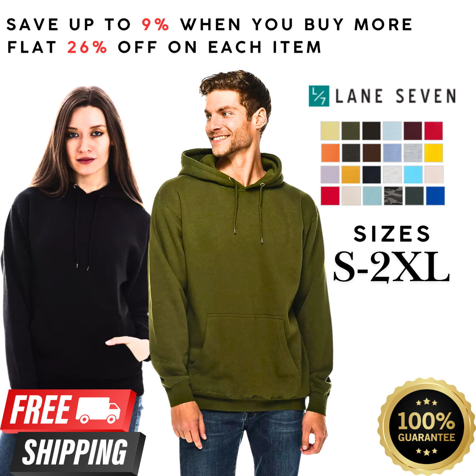 LS342 Lane Seven LS14001 Unisex Long Sleeve Premium Pullover