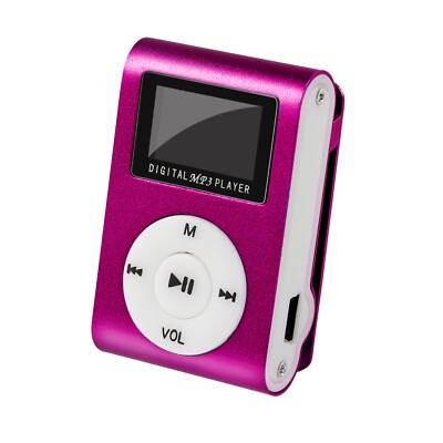 Mini USB Clip MP3 Player LCD Screen Support 32GB Micro SD TF Card