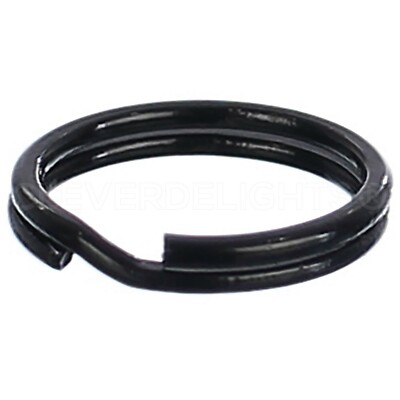 Split Key Rings - Dark Black Color - Key Chain Ring - 9/16'' 1'' 2'' - 10 25 50 100