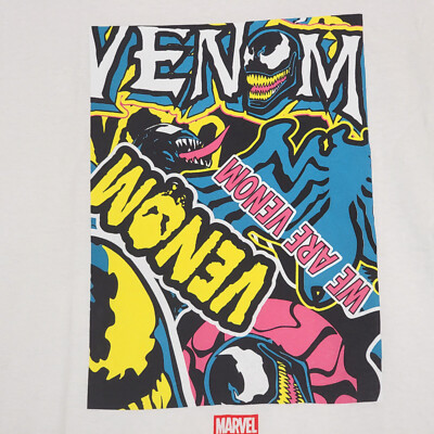 NEFF VENOM SHIRT ADULT 2XL XXL WHITE MARVEL MOVIE COMIC CASUAL MENS NWT