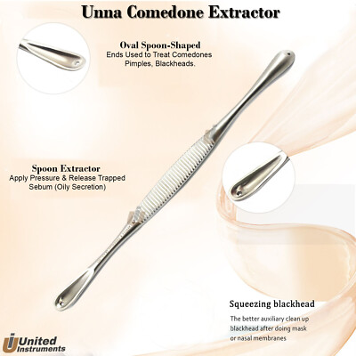 Blackhead Unna Comedone Extractor Acne Blemish Extraction Double Ended Tools