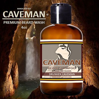 Handcrafted Caveman  Beard Wash and Body Shampoo (Bay Rum) 4oz (120ml)