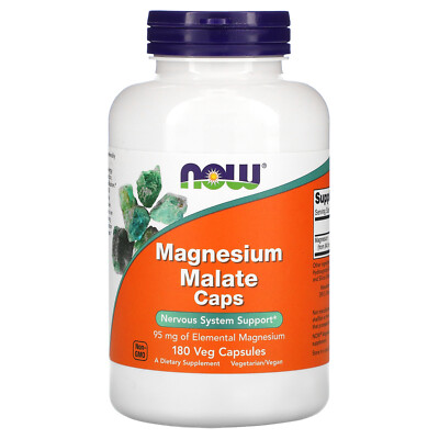 Magnesium Malate Caps, 180 Veg Capsules