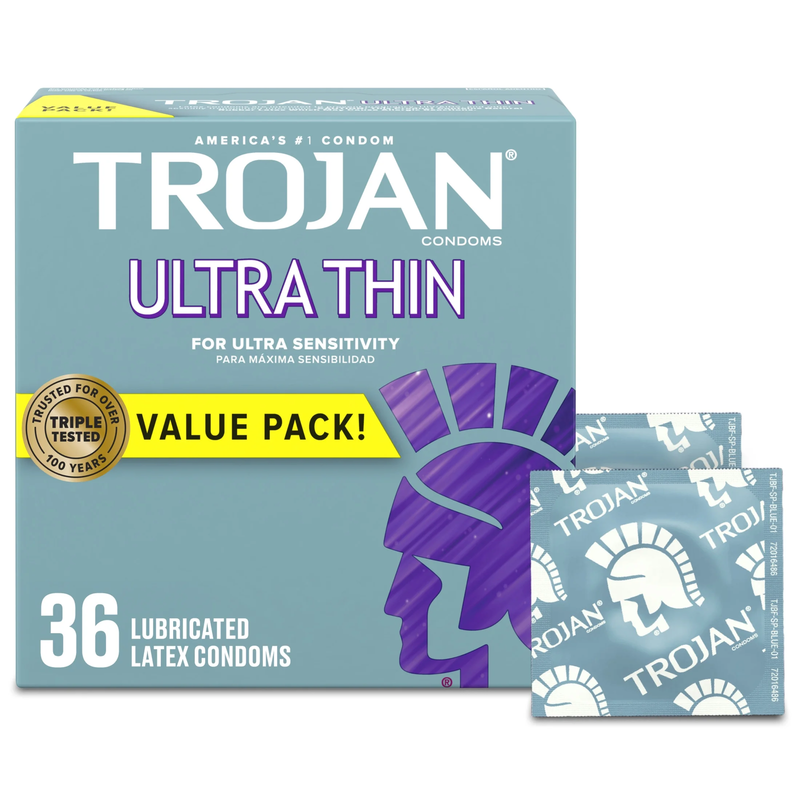 Ultra Thin Condoms for Ultra Sensitivity, Lubricated, 36 Count Value Pac