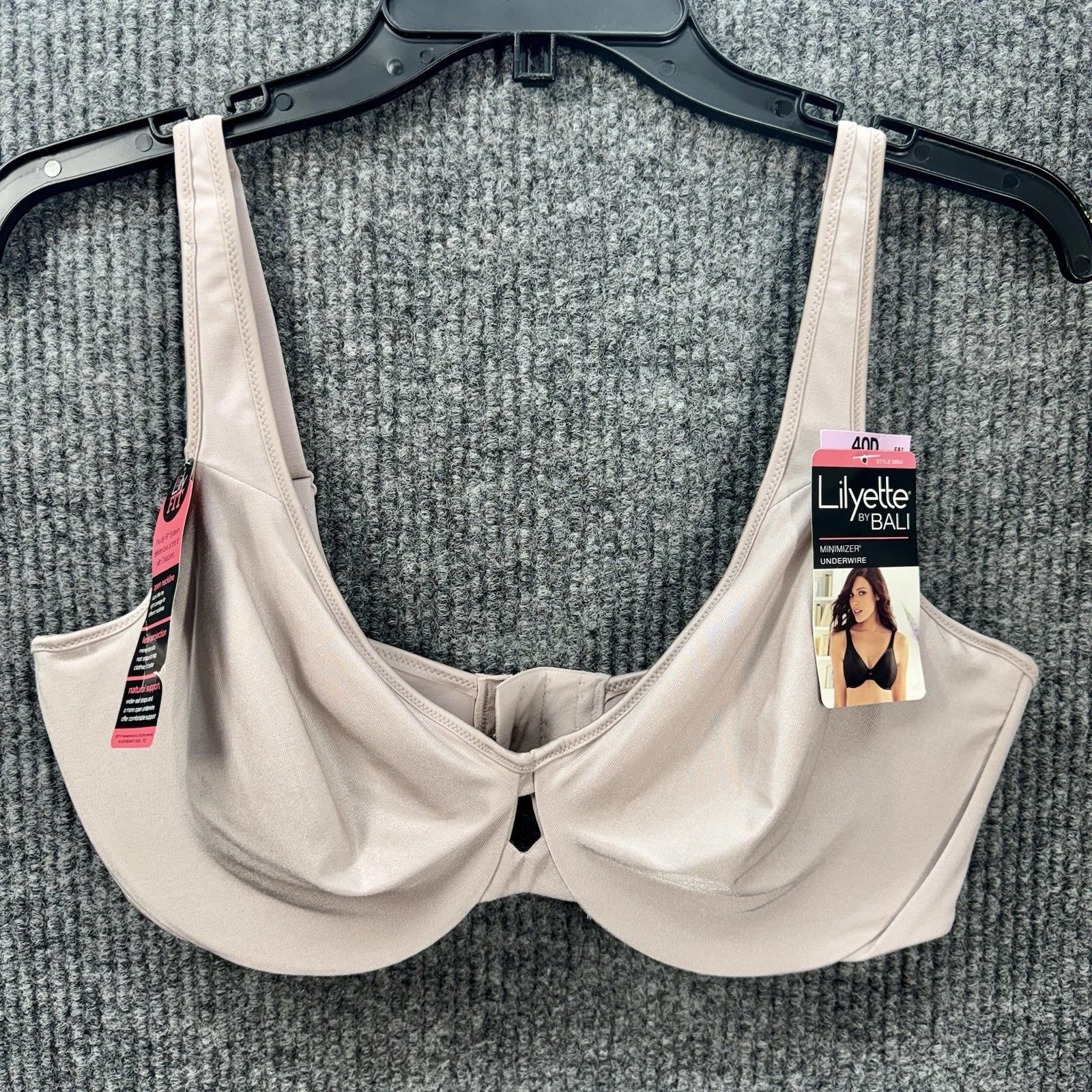 Lilyette Bali Bra 40D Minimizer Plunge Comfort Keyhole Underwire Lily Fit 0904