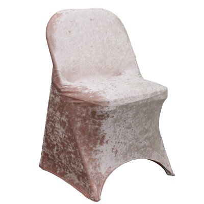YCC Linens - 6 Pack Velvet Stretch Spandex Folding Chair Covers for parties