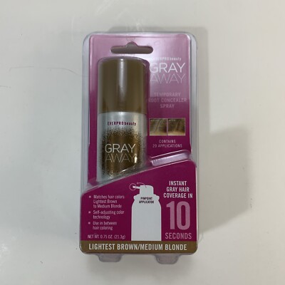 Everpro Beauty Gray Away Root Concealer Spray Lightest Brown/Medium Blonde 75oz