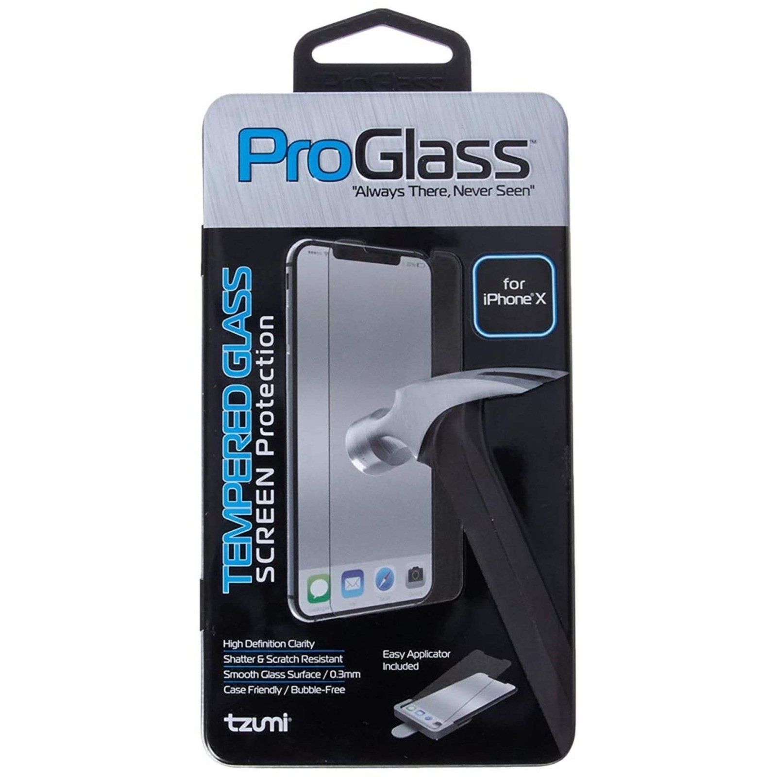 Tzumi PROGLASS 360 Edge iPhone Xs MAX Black