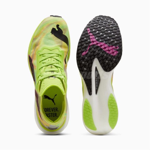 Pre-owned Puma Deviate Nitro Elite 2 Lime Pow Black Men Racing Running Shoes 380088-01 In Green