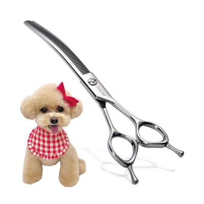 FOGOSP Curved Thinning Shears for Dogs Grooming 7.0'' Multip